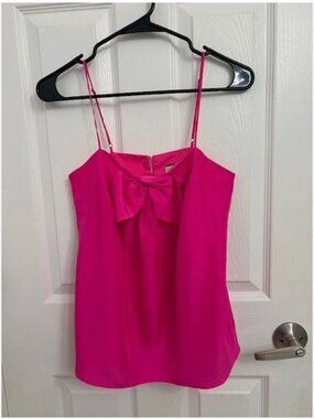 J. Crew Collection Bright Pink Camisole with Bow Size XXS